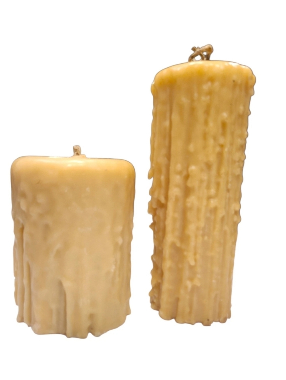 Heavy Drip Column Candles Handmade Vintage Alter Mantle Rustic Farmhouse